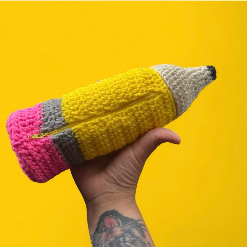 Handmade Colorful Crochet Pencil Case
